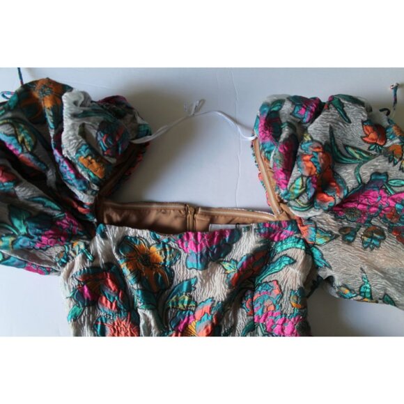 Elliatt Vespera Floral Jacquard Mini Dress Size Small Multi - Picture 6 of 7